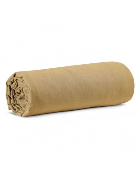 FITTED SHEET VIVARAISE CALITA 160x200 GOLD 100% COTTON