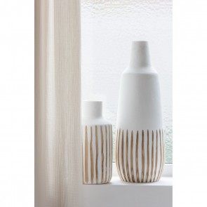 VASE YING 31348 WOODEN WHITE 21xH:56 2