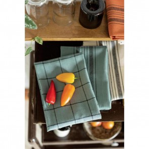 KITCHEN TOWEL WINKLER KILIA CARREUX VERT DE GRIS 50X70... 2