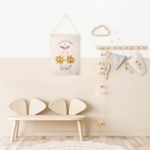 WALL HANGING NATTIOT LITTLE GEMINI NATURAL 40x50 100% COTTON 2