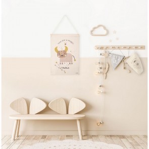 WALL HANGING NATTIOT LITTLE TAURUS NATURAL 40×50 100% COTTON 2