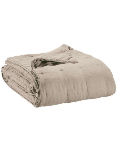 BED COVER VIVARAISE ZEFF NATUREL 240×260 FRONT SIDE 100%LINEN BACKSIDE 100%COTTON