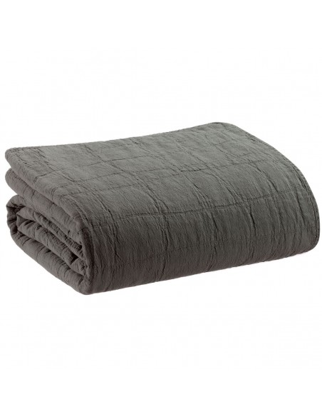 BED COVER VIVARAISE TITOU CARBONE 240×260 100% COTTON