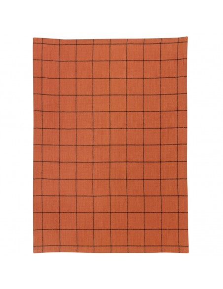 ΠΕΤΣΕΤΑ ΚΟΥΖΙΝΑΣ WINKLER KILIA CARREUX BRIQUE 50X70 50% ΒΑΜΒΑΚΙ  50% ΛΙΝΟ