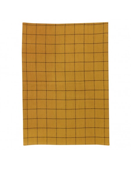 KITCHEN TOWEL WINKLER KILIA CARREUX BRONZE 50X70 50% CΟΤΤΟΝ 50% LΙΝΕΝ
