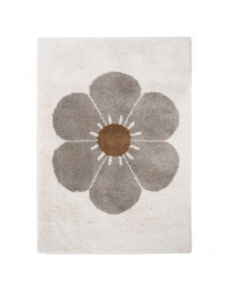 ΧΑΛΙ NATTIOT BOHEMIAN DAISY TAUPE 120x170 100% ΣΥΝΘΕΤΙΚΟ