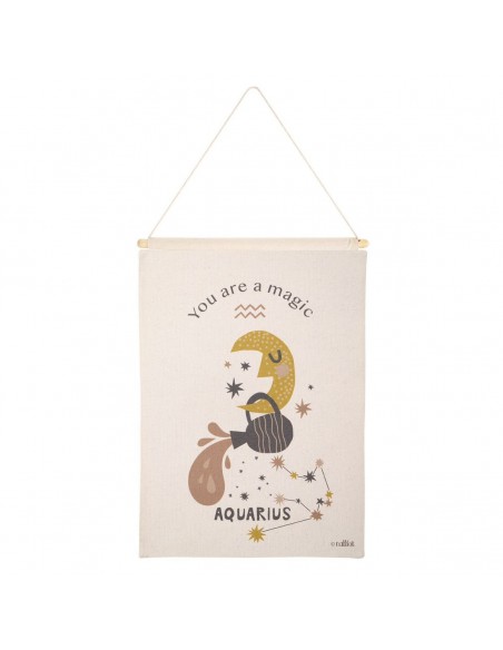 WALL HANGING NATTIOT LITTLE AQUARIUS NATURAL 40x50cm 100%Cotton