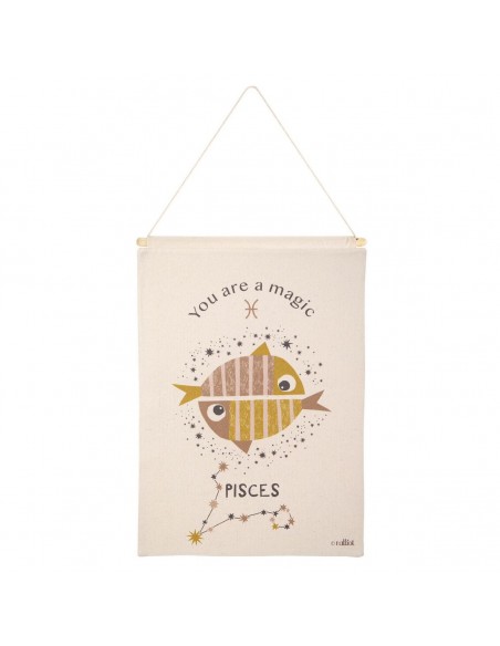 ΠΑΙΔΙΚΗ ΠΑΝΤΑ ΤΟΙΧΟΥ NATTIOT LITTLE PISCES  NATURAL 40x50 100% ΒΑΜΒΑΚΙ