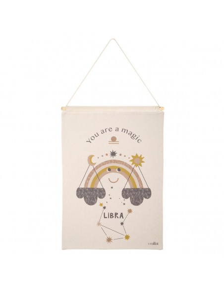 WALL HANGING NATTIOT LITTLE LIBRA  NATURAL 40x50 100% COTTON