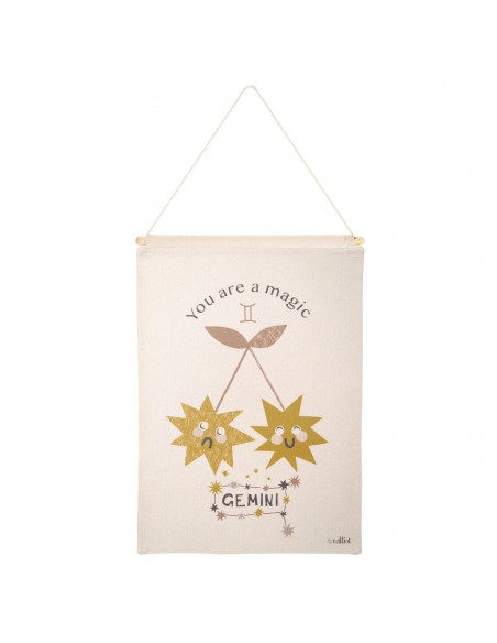 ΠΑΙΔΙΚΗ ΠΑΝΤΑ ΤΟΙΧΟΥ NATTIOT LITTLE GEMINI NATURAL 40x50 100% ΒΑΜΒΑΚΙ