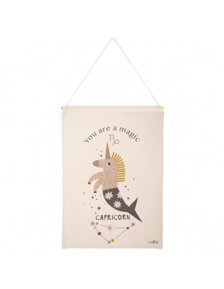 ΠΑΙΔΙΚΗ ΠΑΝΤΑ ΤΟΙΧΟΥ NATTIOT LITTLE CAPRICORN NATURAL 40x50 100% ΒΑΜΒΑΚΙ