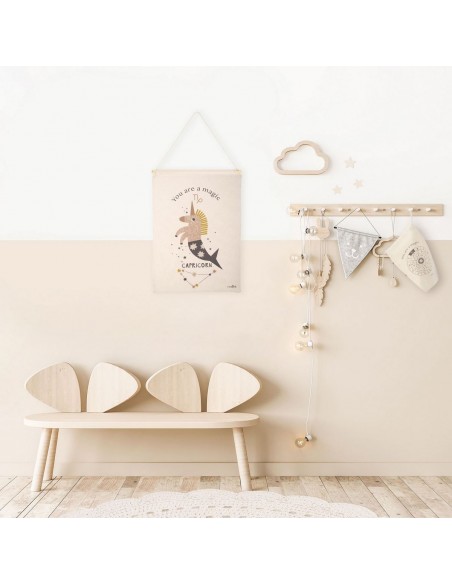 WALL HANGING NATTIOT LITTLE CAPRICORN NATURAL 40x50 100% COTTON
