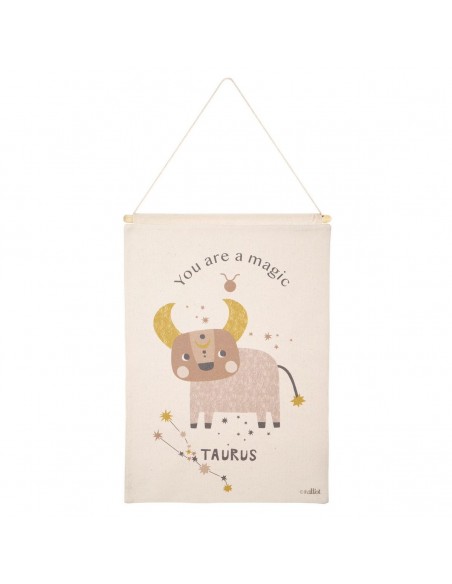WALL HANGING NATTIOT LITTLE TAURUS NATURAL 40×50 100% COTTON