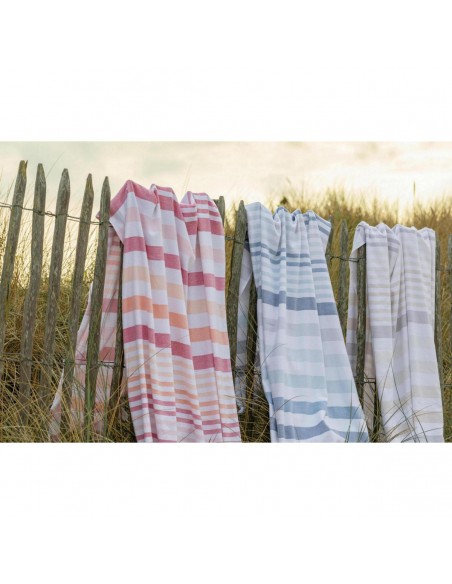 BEACH TOWEL VIVARAISE SAMOA BRIQUE 100x200 100% COTTON
