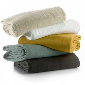 BED COVER VIVARAISE TITOU BLANC 180×260 100% COTTON 2