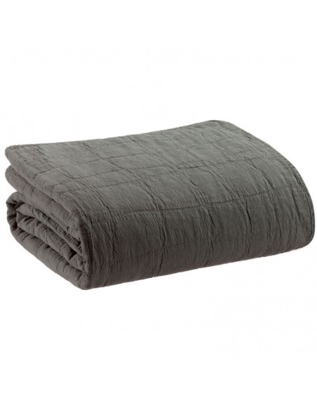BED COVER VIVARAISE TITOU CARBONE 180×260 100% COTTON