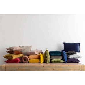 CUSHION VIVARAISE FARA CURRY 30×50 100% VELVET COTTON 2