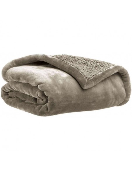 THROW VIVARAISE MICHKA GALET 180×220 100% MICROFIBRE