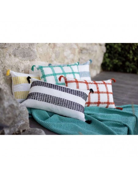 ΜΑΞΙΛΑΡΙ VIVARAISE DIANA CARREAUX MARMELADE 45x45 55% ΒΑΜΒΑΚΙ 45%ΛΙΝΟ