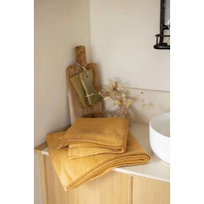 BODY TOWEL VIVARAISE BORA MOUTARDE 90x150 100% COTTON 2