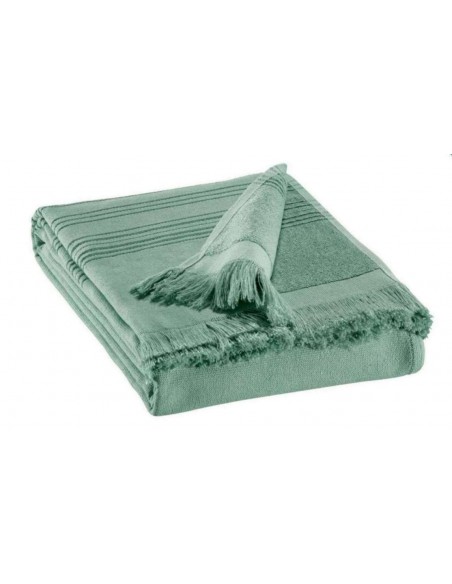 BEACH TOWEL VIVARAISE CANCUN SAUGE 90x180 100% COTTON