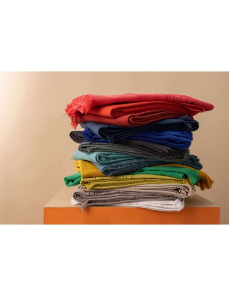 BEACH TOWEL VIVARAISE CANCUN CEDRAT 90x180 100% COTTON