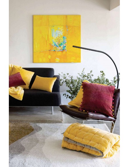 CUSHION VIVARAISE GASTOUNET VELOURS TOMETTE 30x50 100% VELVET COTTON