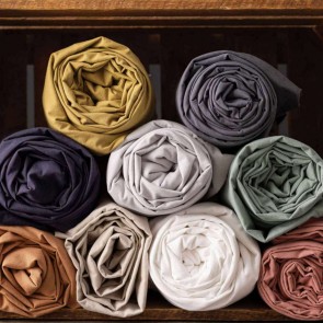 FITTED SHEET VIVARAISE CALITA 160x200 SAUGE 100% COTTON 2