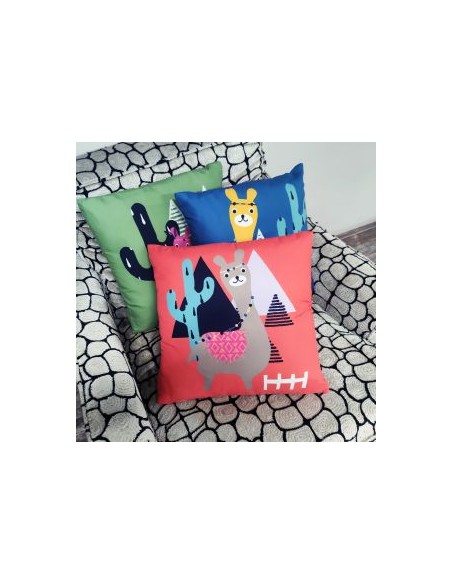 CHILD PILLOW PALEO BLUE 40X40 100% POLYESTER