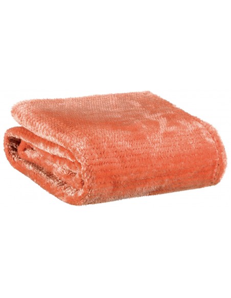 SOFA BLANKET VIVARAISE ADEL TERRACOTTA 130x160 100% POLYESTER