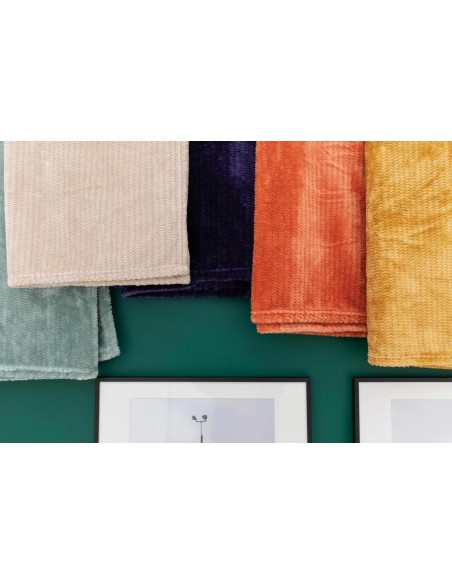 SOFA BLANKET VIVARAISE ADEL MYRTILLE 130x160 100% POLYESTER