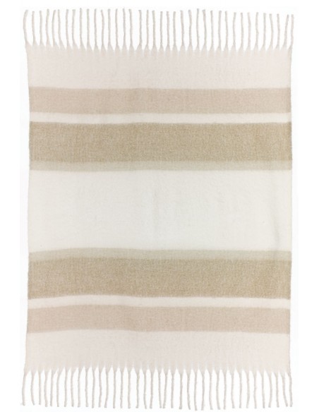THROW VIVARAISE ISABEL NATUREL 130x160 100% RECYCLED POLYESTER