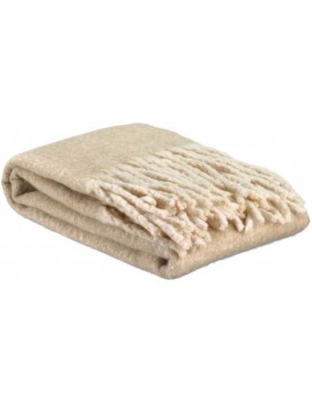 THROW VIVARAISE ISABEL UNI NATUREL 130x160 100% RECYCLED POLYESTER