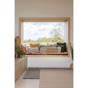 THROW VIVARAISE LALY OLIVE 135x200 50% LINEN 50% COTTON 2