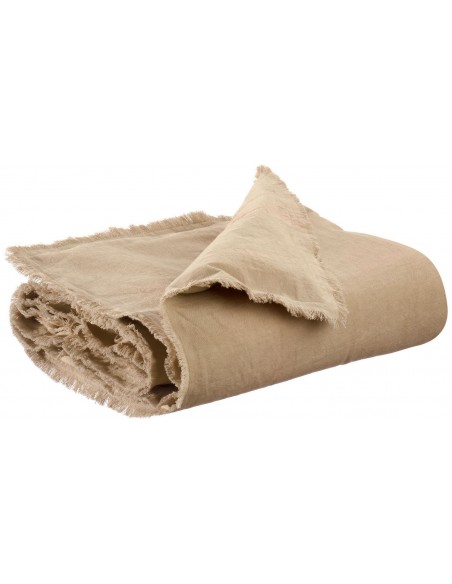 SOFA RUNNER VIVARAISE LALY GALET 85x200 50% LINEN 50% COTTON