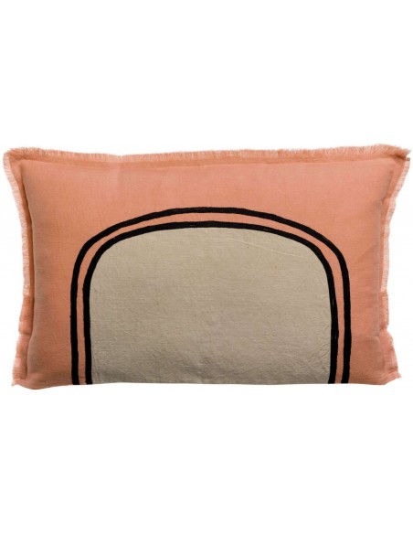 CUSHION VIVARAISE LALY BICOLORE EPICE 40x65 50% LINEN 50% COTTON