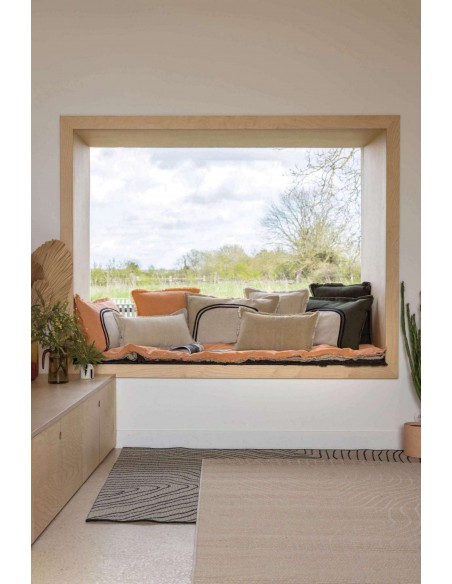 ΜΑΞΙΛΑΡΙ VIVARAISE  LALY BICOLORE EPICE 40x65  50% ΛΙΝΟ 50% ΒΑΜΒΑΚΙ