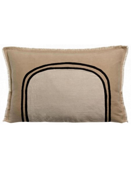 CUSHION VIVARAISE LALY BICOLORE GALET 40x65 50% LINEN 50% COTTON