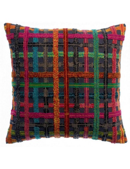HANDMADE CUSHION VIVARAISE SOLINE MULTICO 45x45 100% COTTON