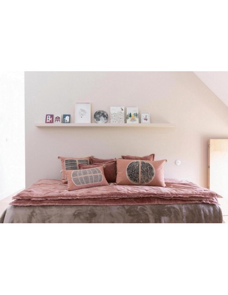 ΜΑΞΙΛΑΡΙ VIVARAISE YAEL BOIS DE ROSE 40x65 100% ΒΑΜΒΑΚΙ