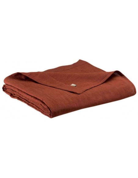 BED SHEET VIVARAISE ZEFF LIT CARAMEL 240x300 100% LINEN