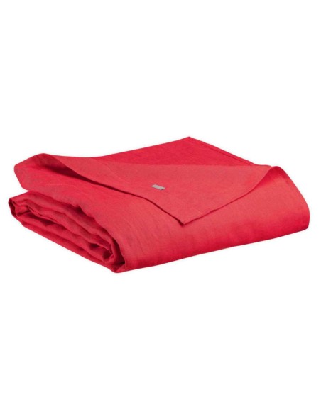 BED SHEET VIVARAISE ZEFF LIT GROSEILLE 240x300 100% LINEN