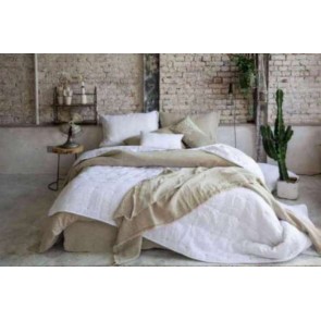 BED SHEET VIVARAISE ZEFF LIT GROSEILLE 240x300 100% LINEN 2