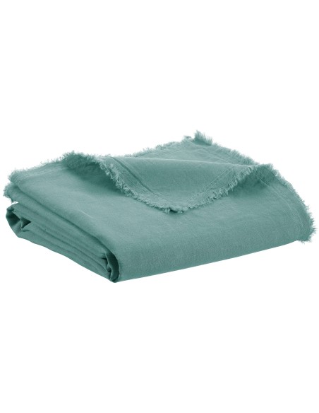 THROW VIVARAISE ZEFF NOMADE PRUSSE 140x200 100% LINEN