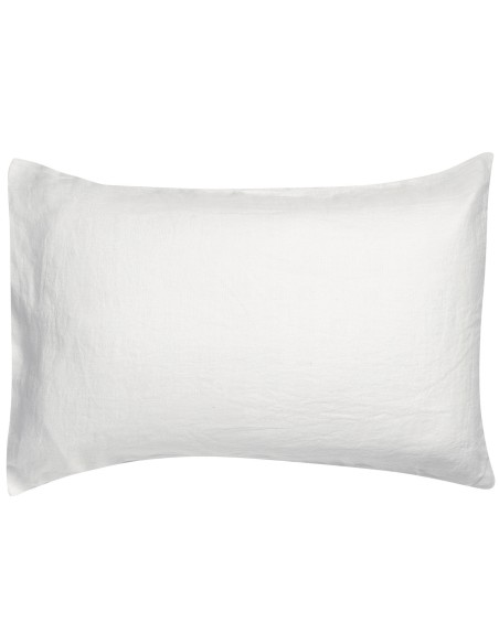 PILLOW CASE VIVARAISE ZEFF LIT BLANC 50x75 100% LINEN