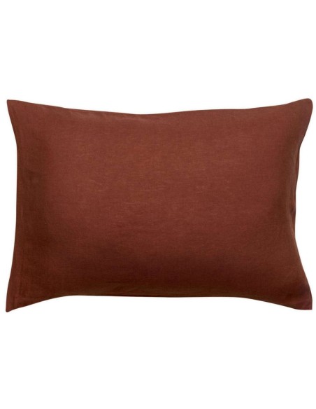 PILLOW CASE VIVARAISE ZEFF LIT CARAMEL 50x75 100% LINEN