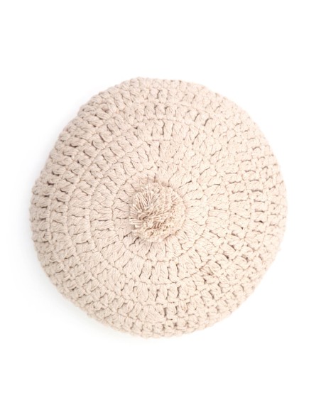 CUSHION NATTIOT LENKA ECRU D30x12 100% COTTON