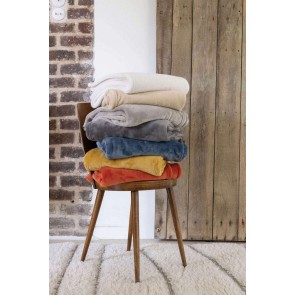 SOFA BLANKET VIVARAISE THEO NEIGE 130X160 100%POLYESTER 2