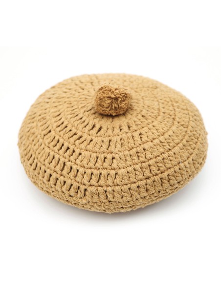 CUSHION NATTIOT LENKA MOUTARDE D30x12 100% COTTON