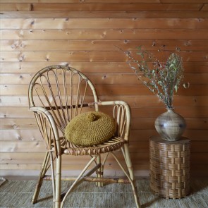 CUSHION NATTIOT PLUME MOUTARDE 30x50 100% COTTON 2